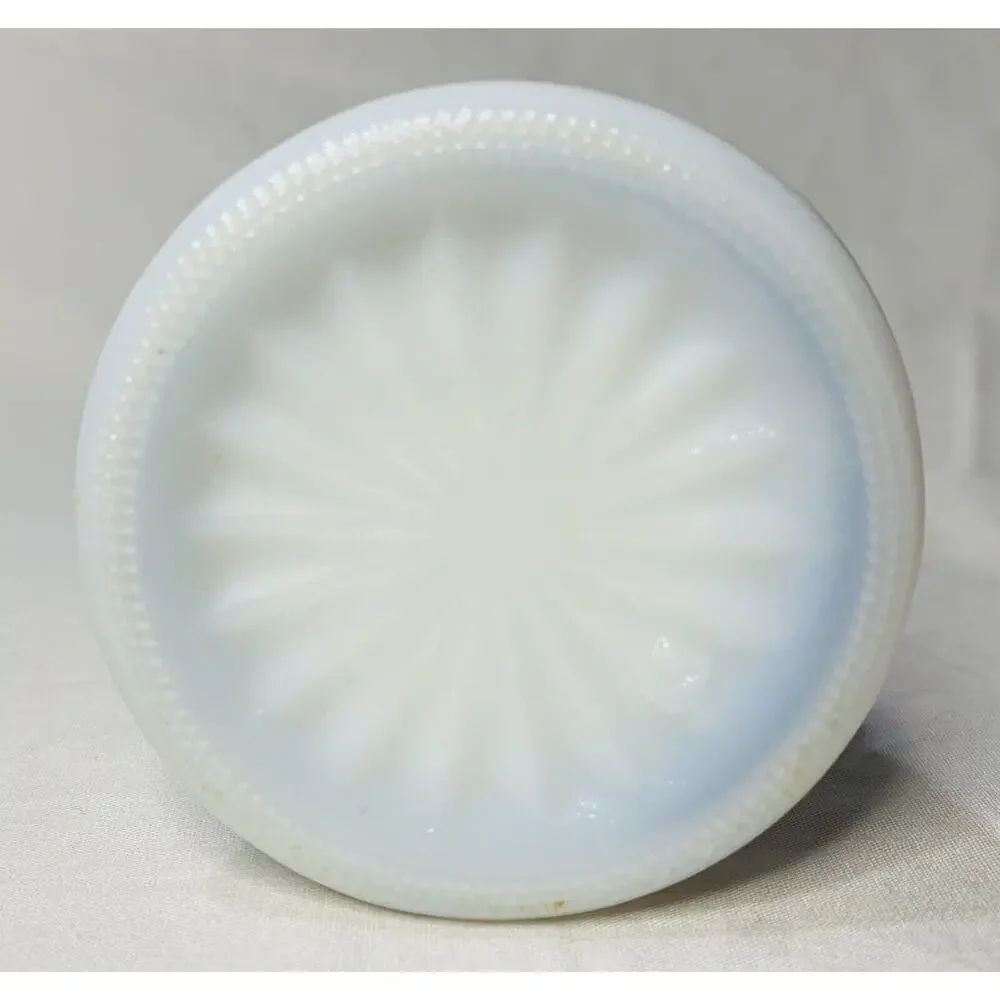 Anchor Hocking Milk Glass Vase Short 6